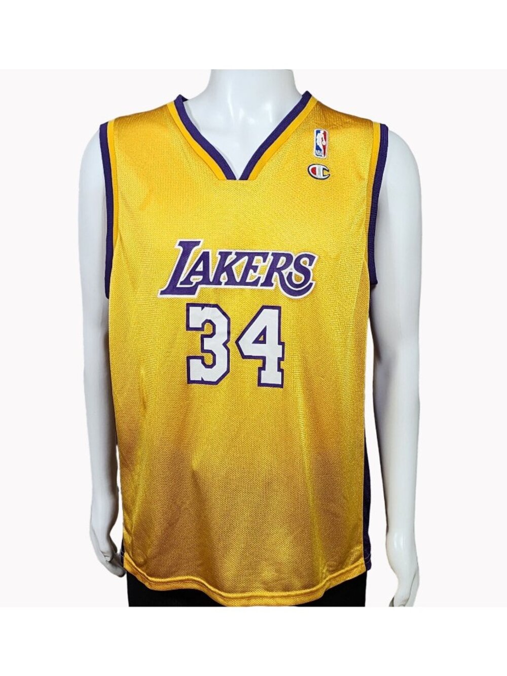 Shaqauille O'Neal XL 18/20 Champion LA Lakers 34 Authentic Jersey